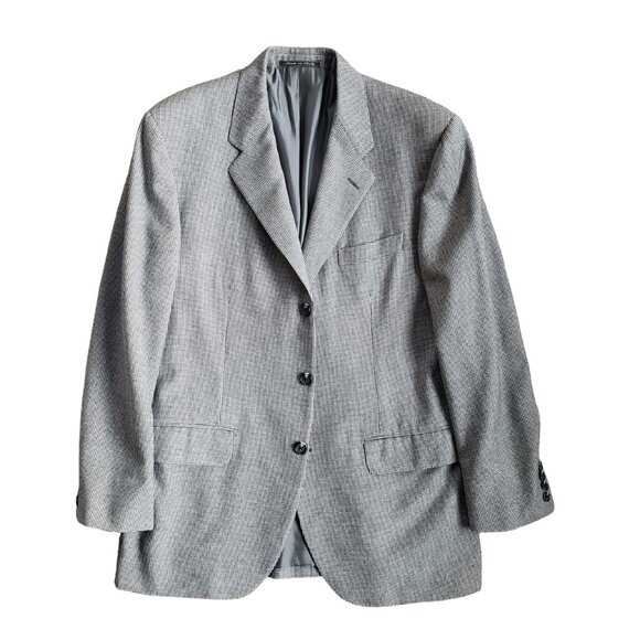 Faconnable 3 Button Houndstooth Blazer Men's 42 R Made in Italy - Picture 1 of 8